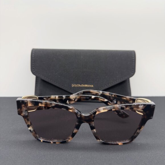 Dolce & Gabbana Sunglasses DG4470-F 3438/7N Brown Pearl Havana Purple Brown Lens - Picture 1 of 10
